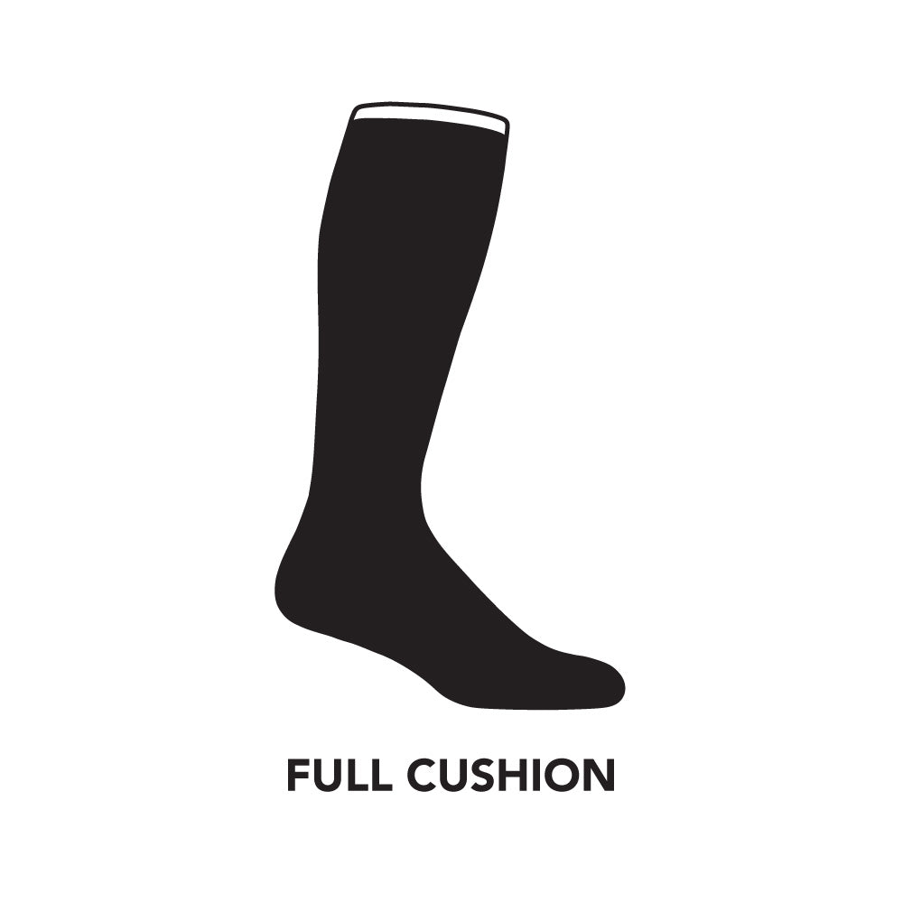 Merino wool hiking socks with full cushion illustrated