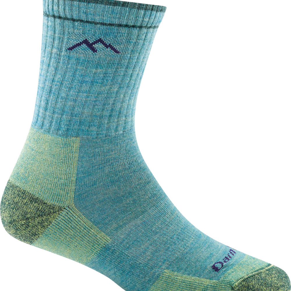 Ladies country clothing sock in aqua heather colours