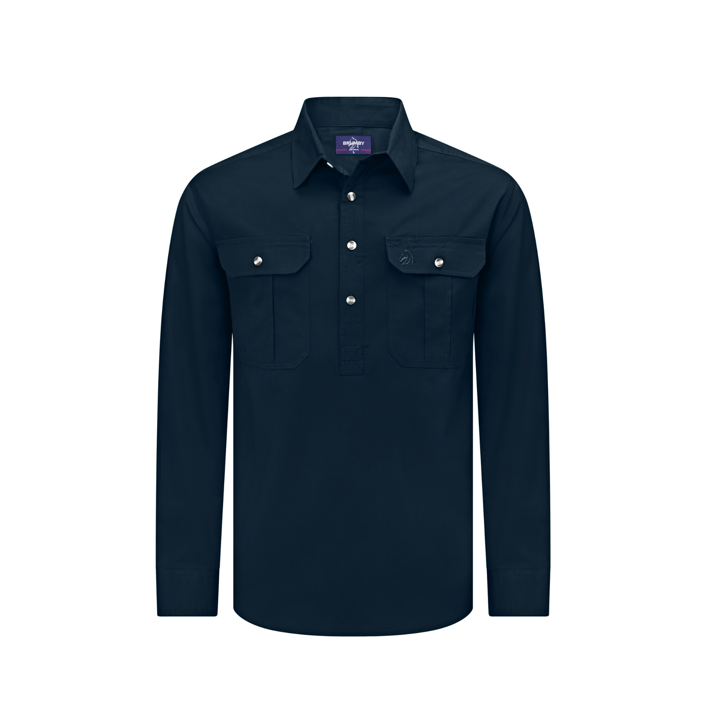 Australian Work Shirt in Navy from farm clothing brand, Brumby.