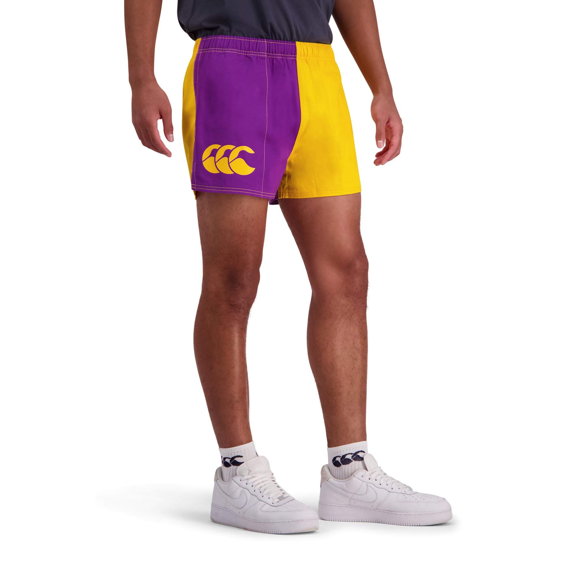 Limited Edition Gold / Purple Canterbury Harlequin Shorts Unisex