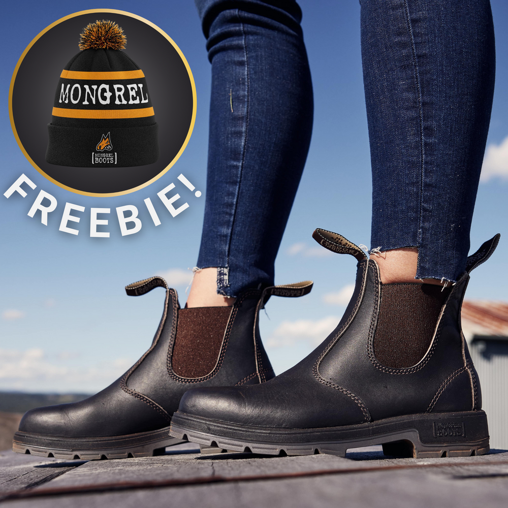 Get a FREE Mongrel Boots Beanie when you buy any pair of K9 Boots!