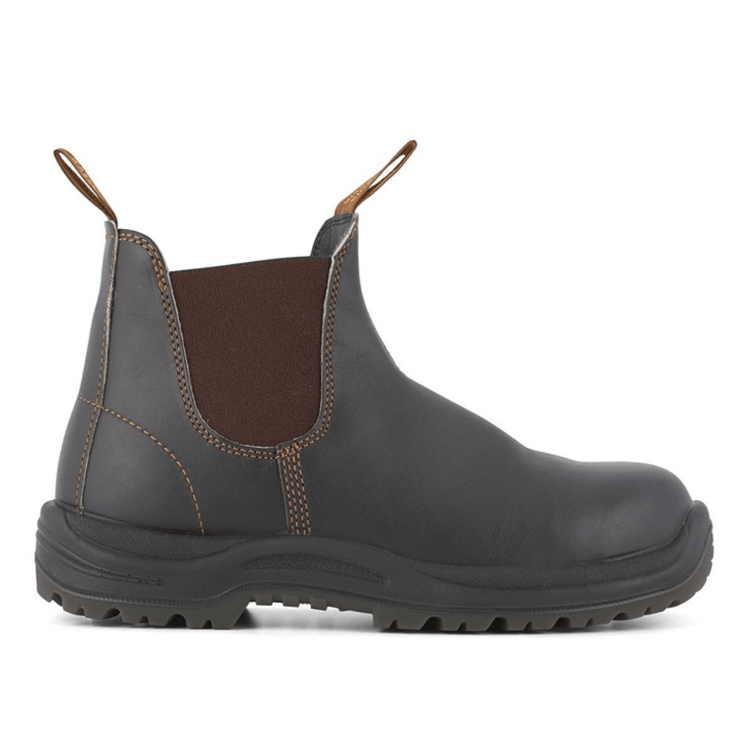 Blundstone 192 Stout Brown Safety Boots with Steel Cap
