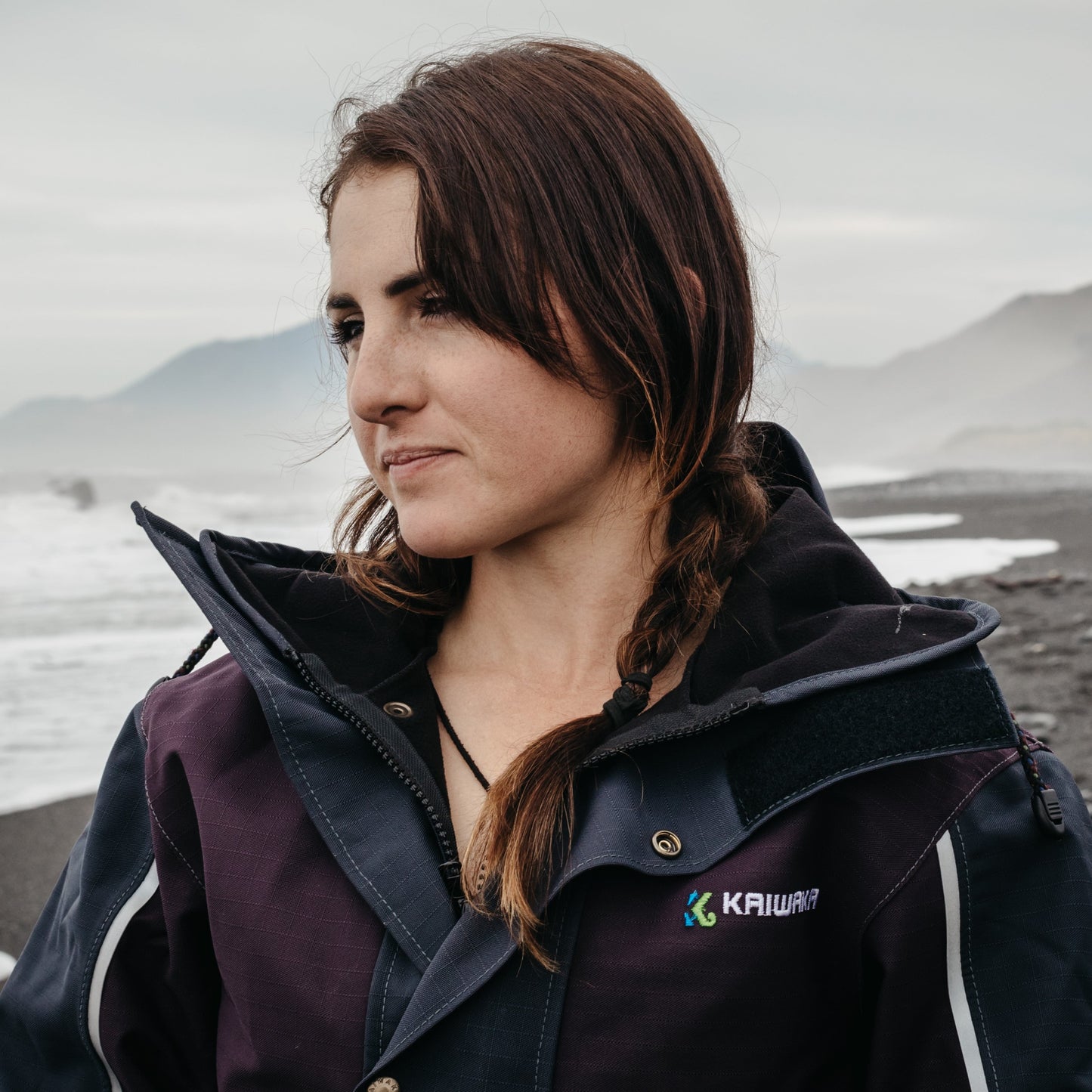 Lifestyle shot of Kaiwaka Women’s Stormforce Winter Jacket, durable womens farm clothing for farm work.
