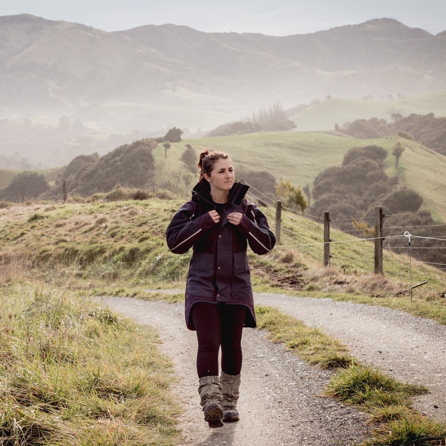 Farmer in Kaiwaka Women’s Stormforce Winter Jacket, trusted Kaiwaka coat for agricultural workwear.