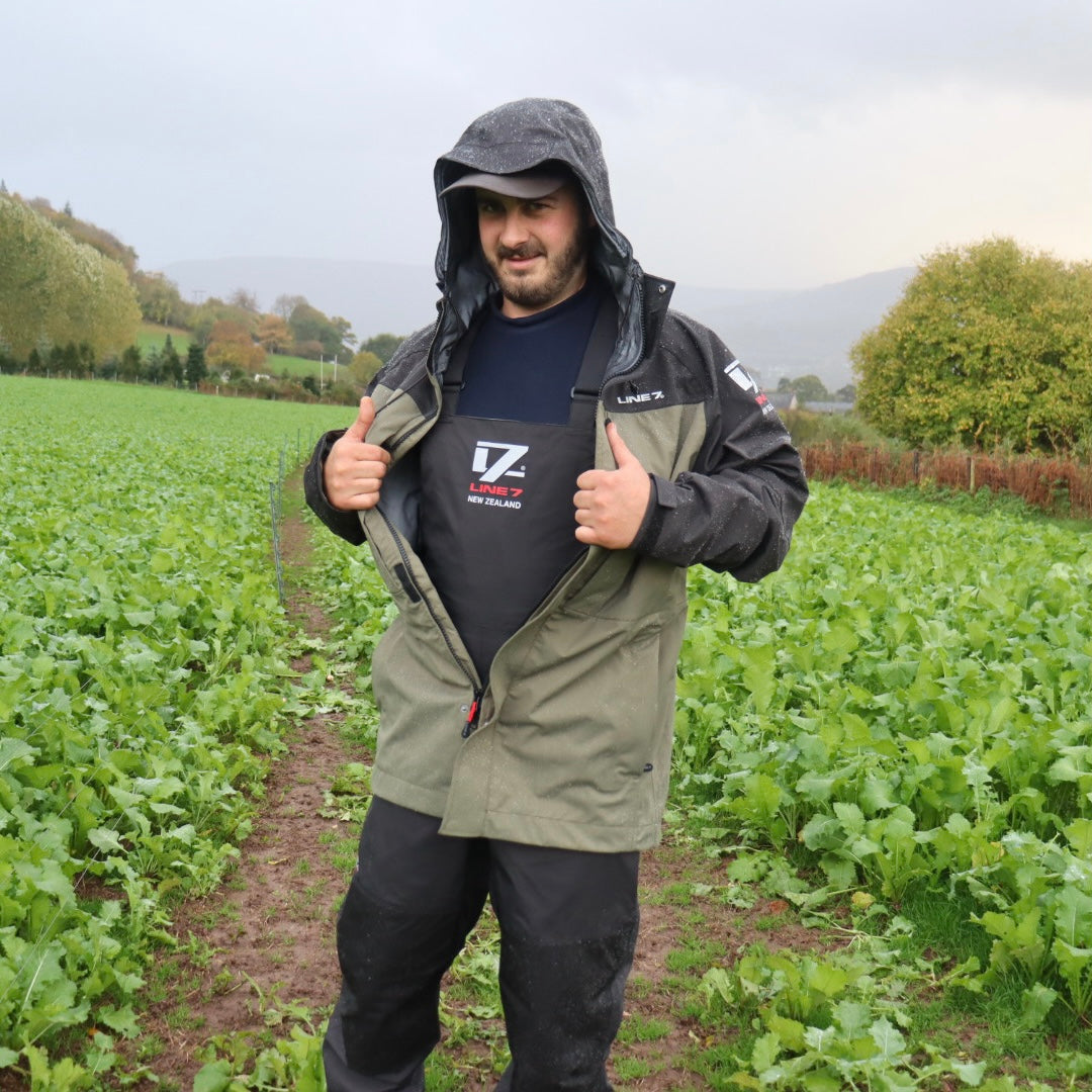 Waterproof bib and brace, farm waterproofs, agricultural waterproof clothing, agri clothing