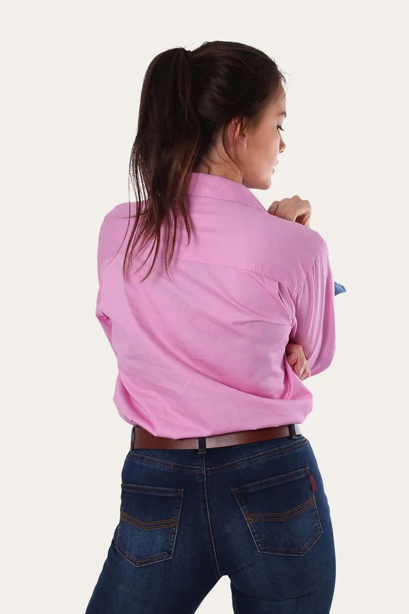 Womens pink western on sale shirt