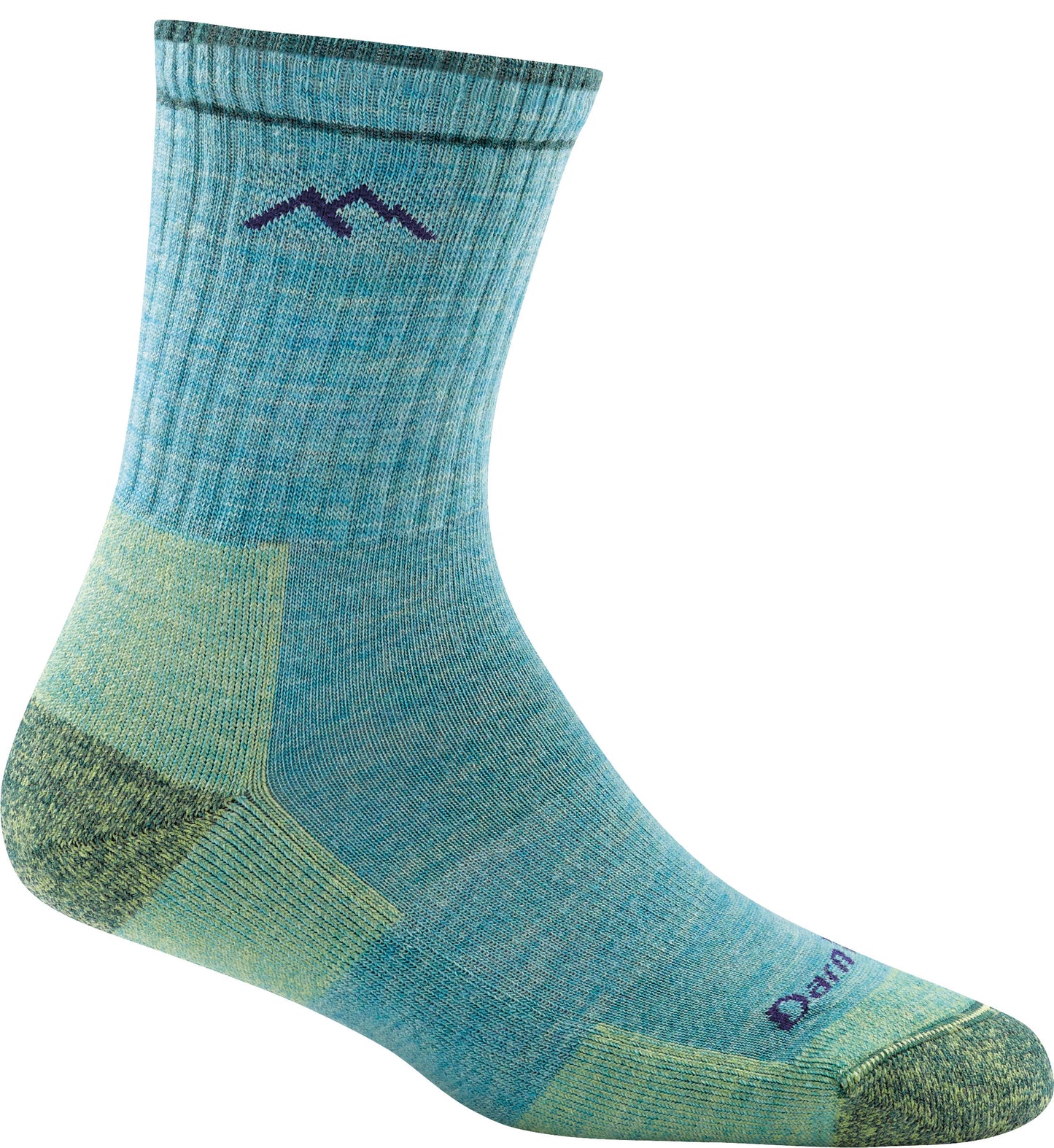 Ladies country clothing sock in aqua heather colours