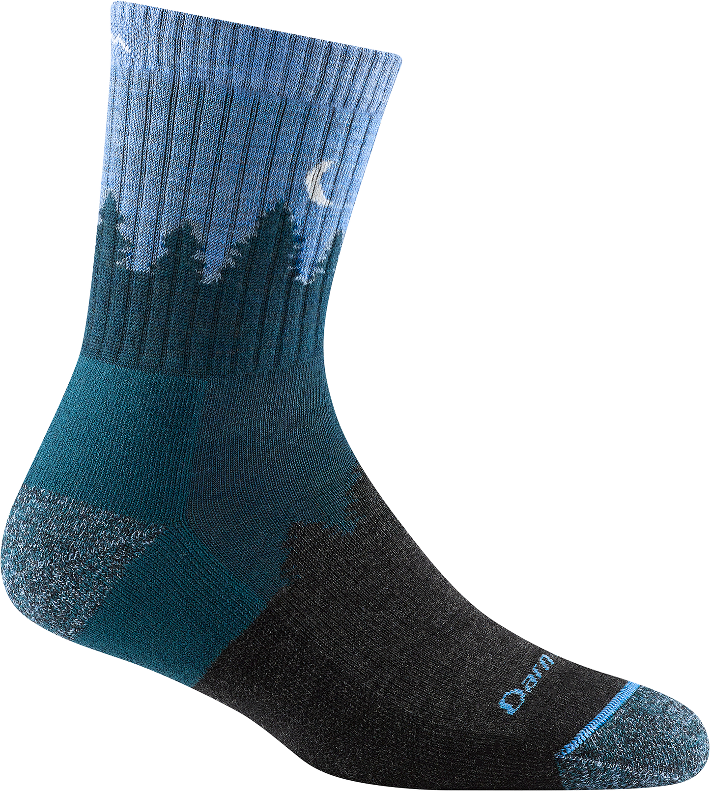 Darn Tough Women's Hiker Treeline Micro Crew Midweight with Cushion Sock - Blue