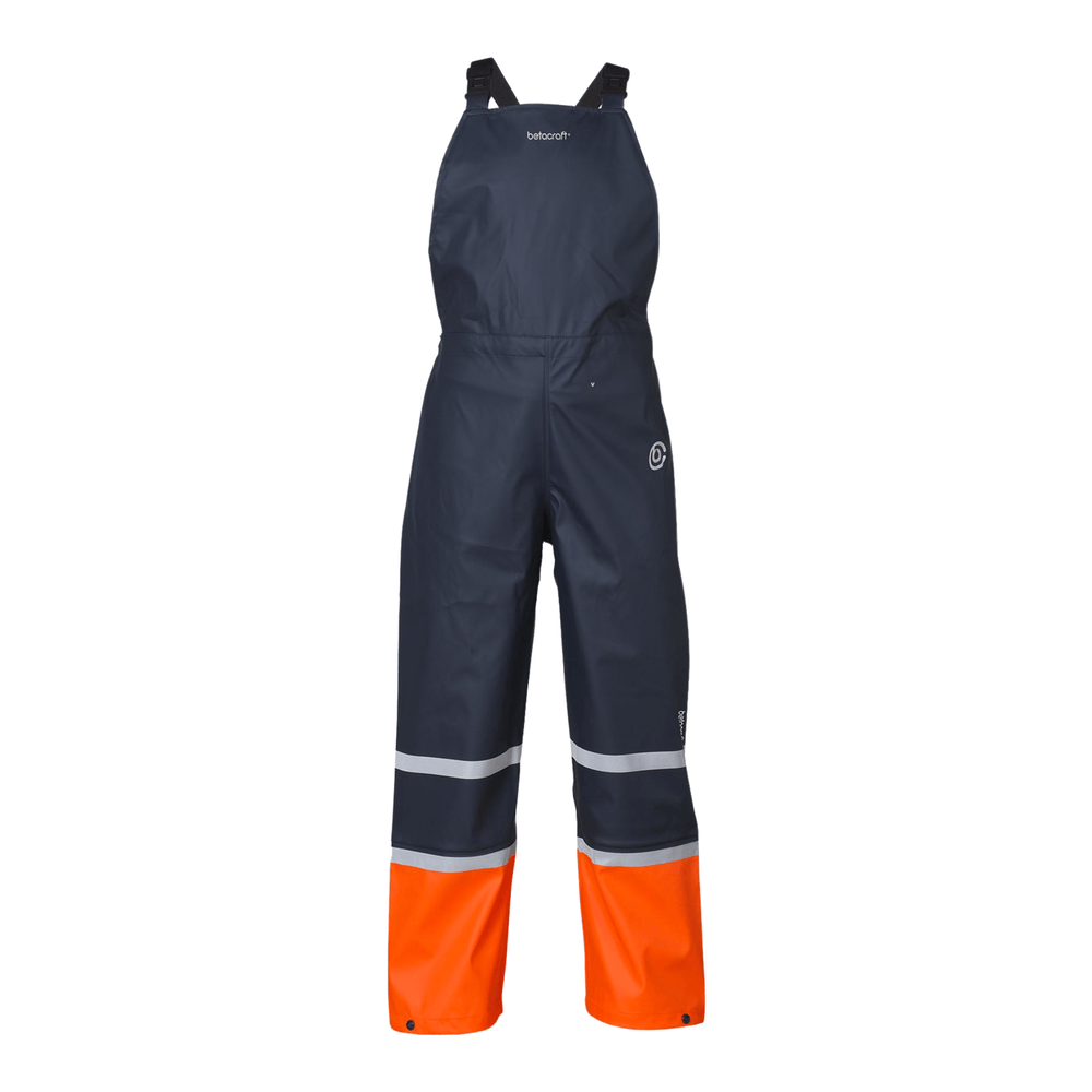 Betacraft Kids Tuffbak Bib Overtrousers - Navy/Orange