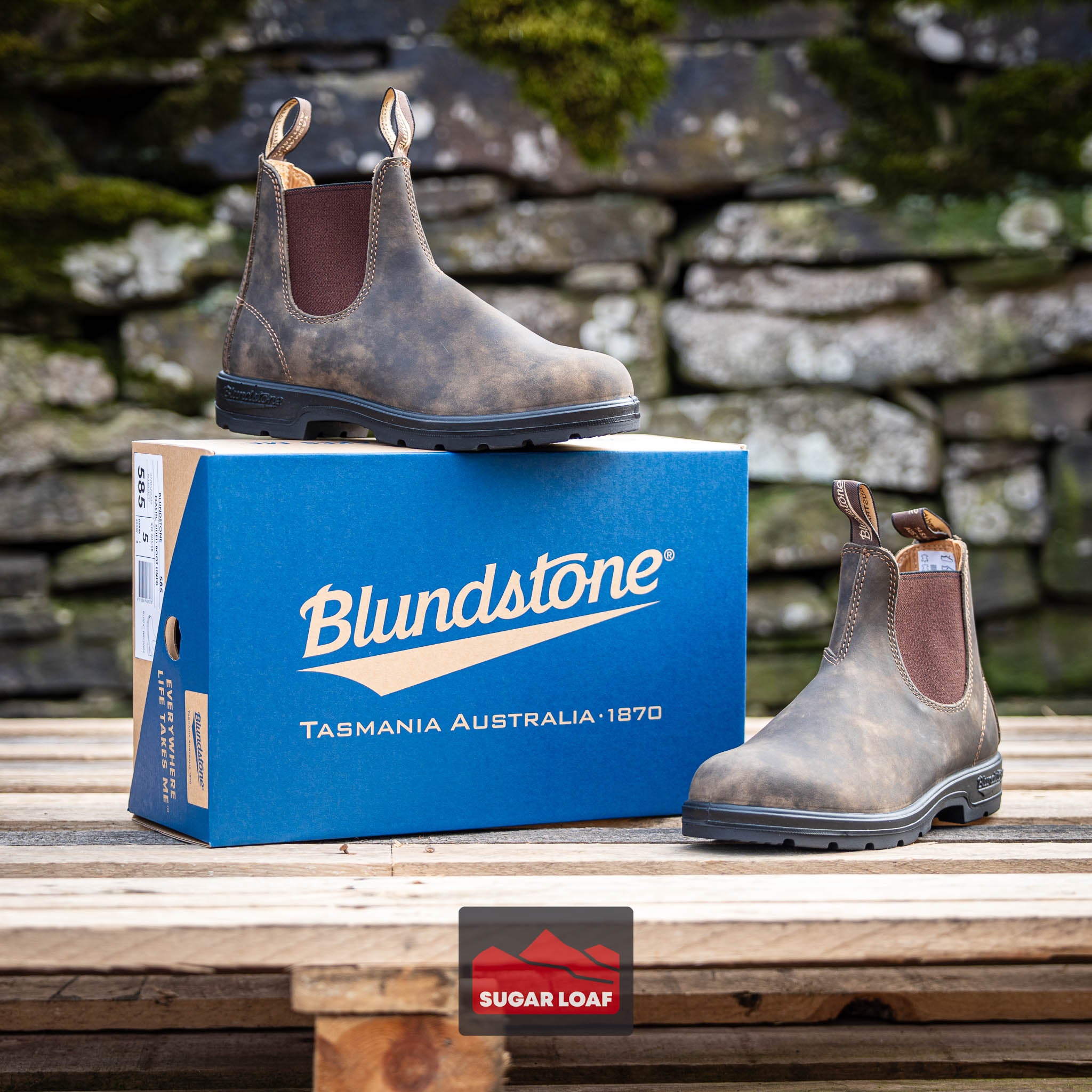 Blundstone 585 Rustic Brown Boots | Unisex Non-Safety Dealer Boots