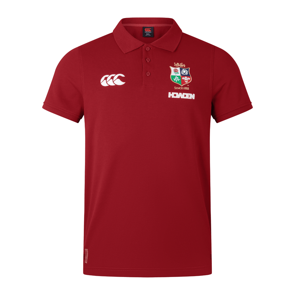 Canterbury British & Irish Lions Pique Rugby Polo - Red Dahlia