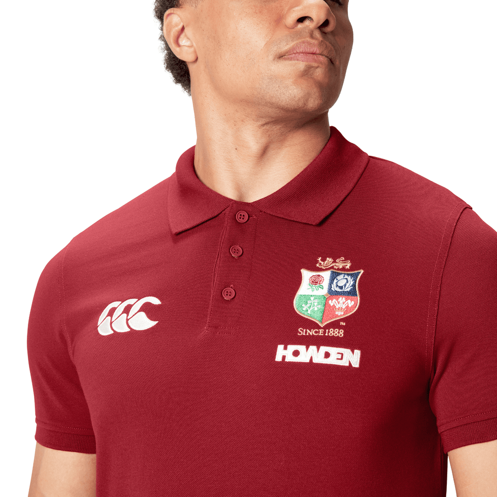 
                  
                    Canterbury British & Irish Lions Pique Rugby Polo (Unisex) - Red Dahlia
                  
                