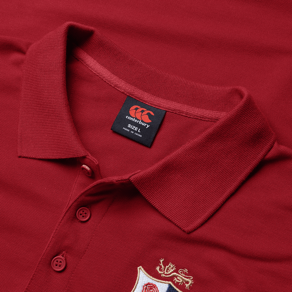 
                  
                    Canterbury British & Irish Lions Pique Rugby Polo (Unisex) - Red Dahlia
                  
                