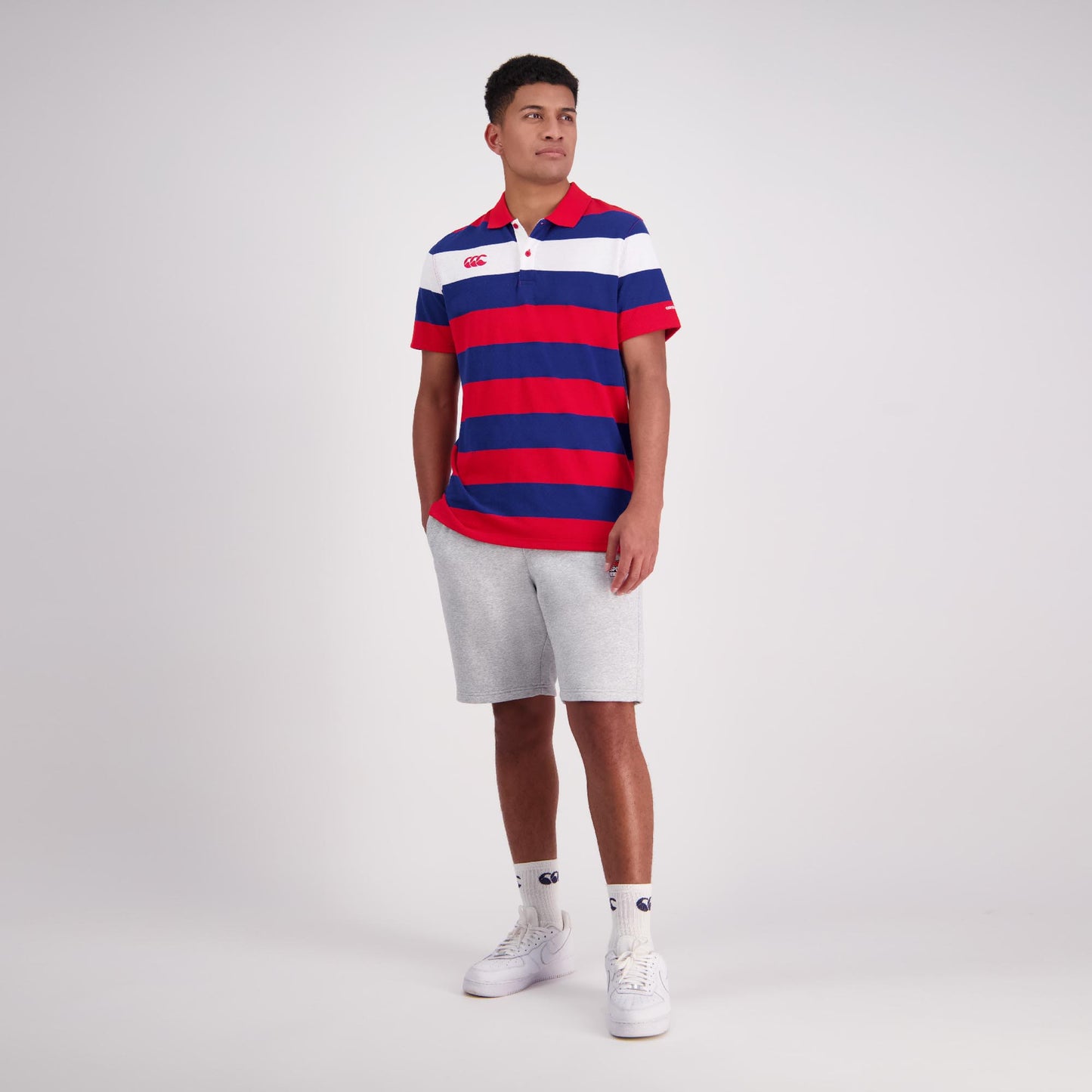 
                  
                    Canterbury Rugby Polo Jersey (Unisex) - Formula One Red & Blue
                  
                