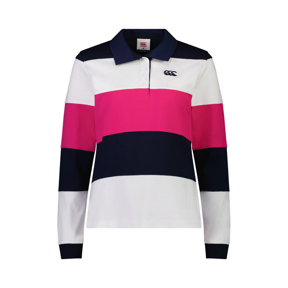 Canterbury Women's Webber Rugby Jersey - Fuchsia/Navy/White