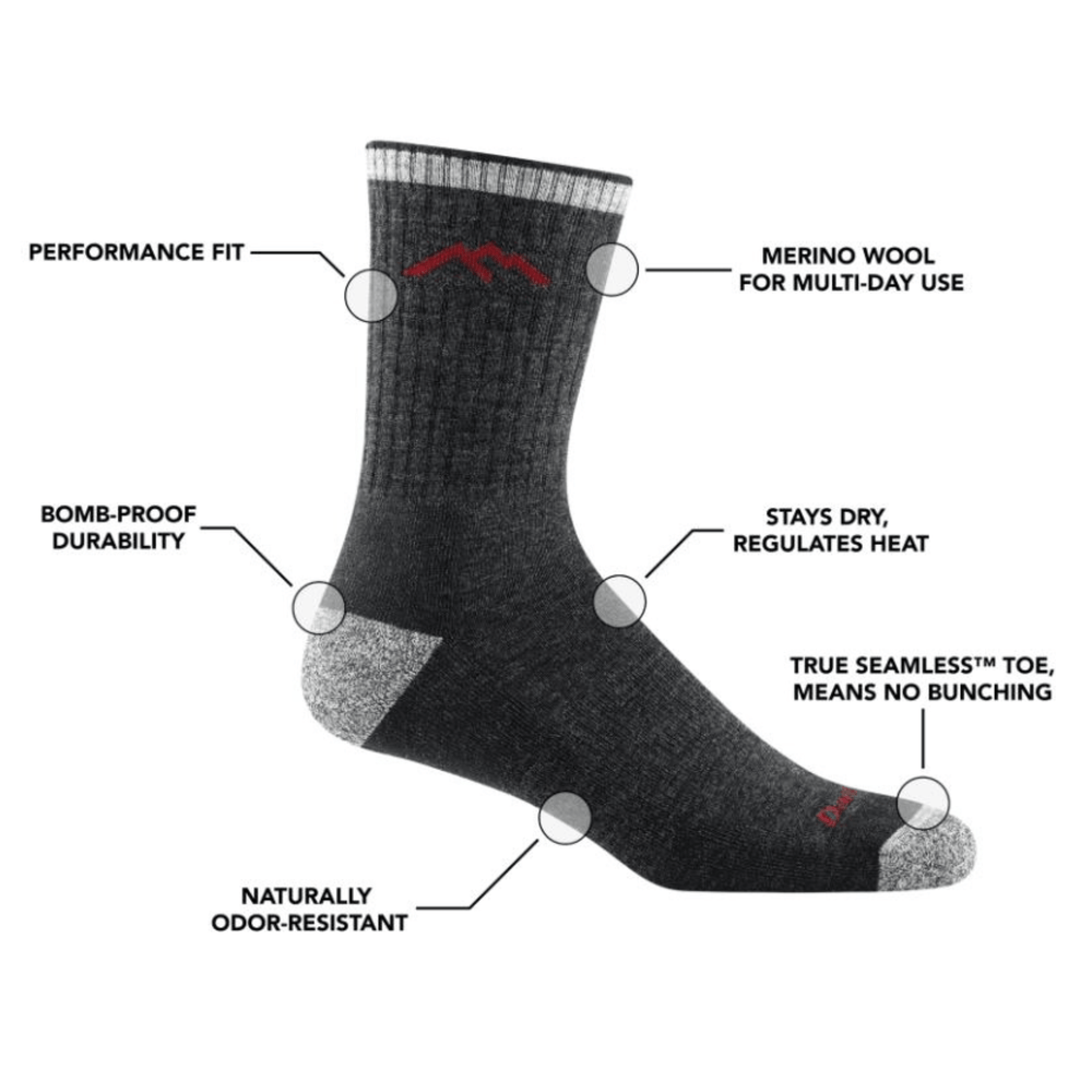 
                  
                    Darn Tough Men's Hiker Micro Crew Midweight with Cushion Socks - Oatmeal
                  
                