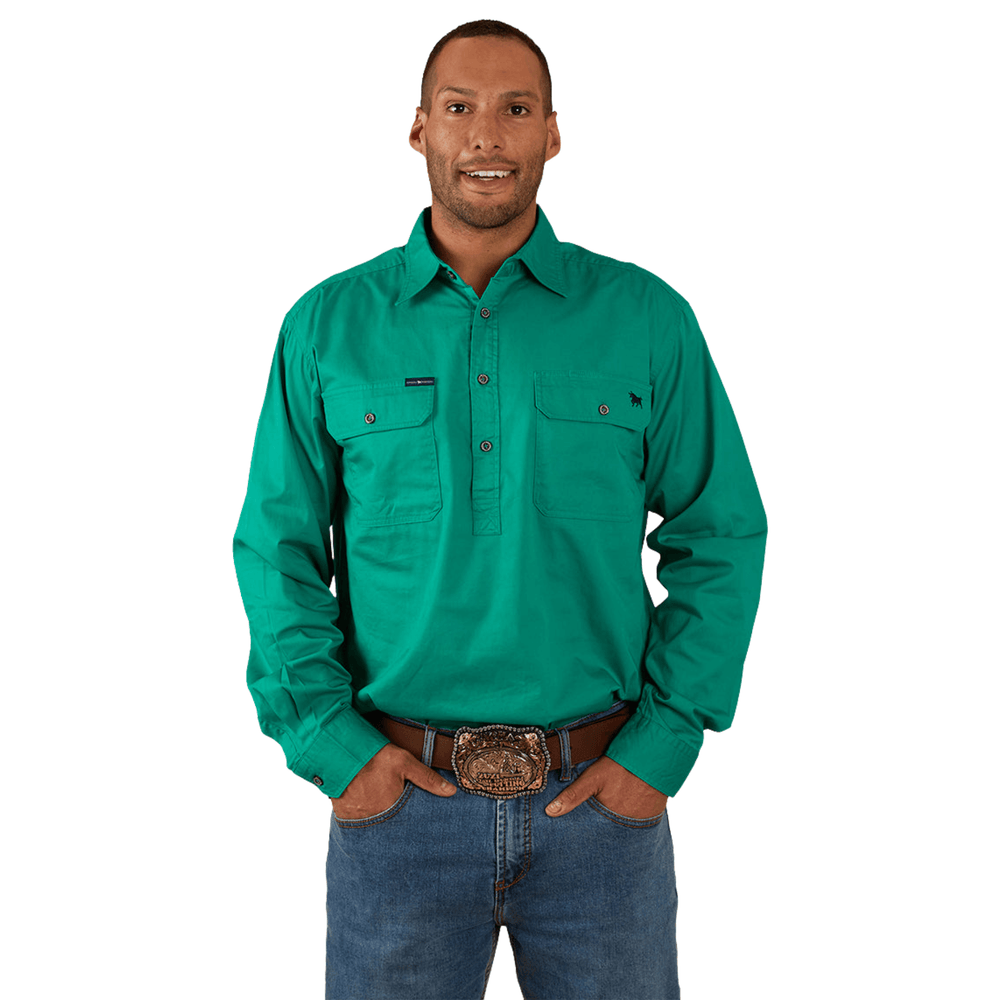 Ringers Western - Mens King River Work Shirt - Green