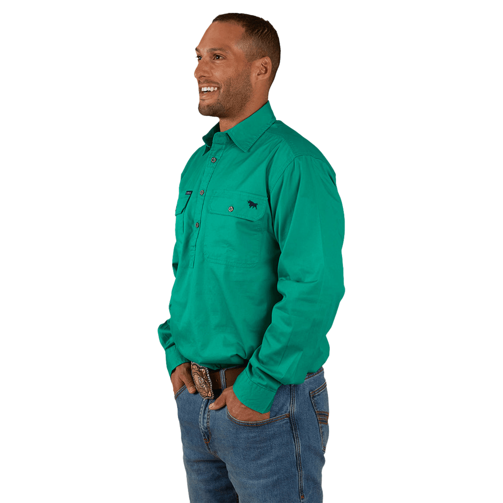 
                  
                    Ringers Western - Mens King River Work Shirt - Green
                  
                