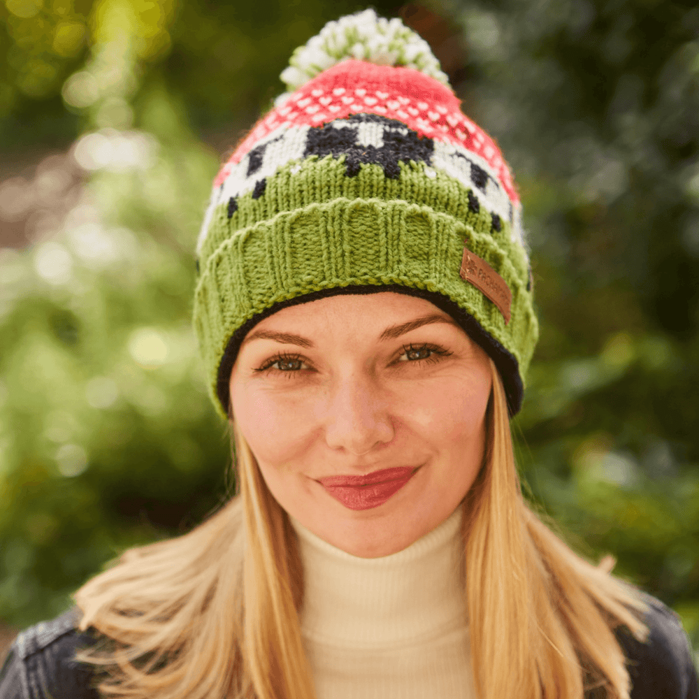 Pachamama Black Sheep Roll Back Bobble Beanie