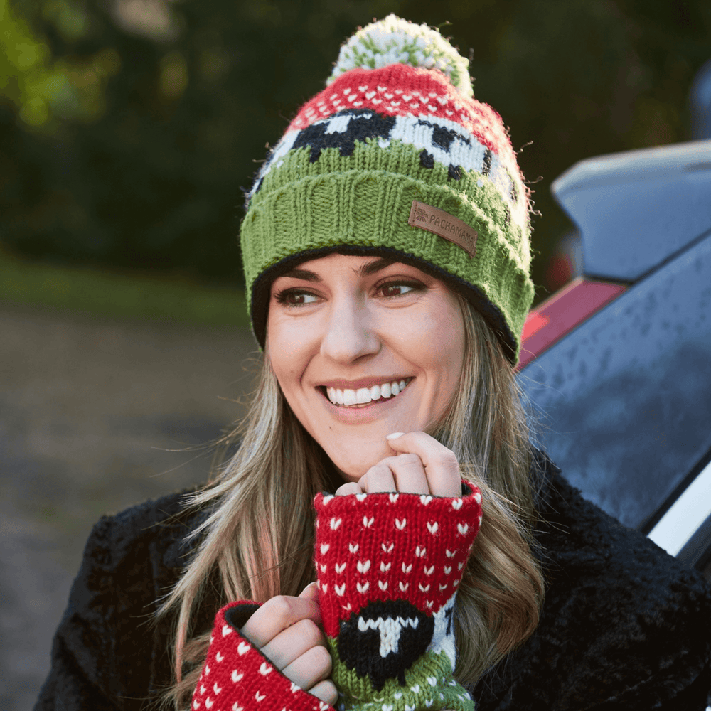 
                  
                    Pachamama Black Sheep Roll Back Bobble Beanie
                  
                