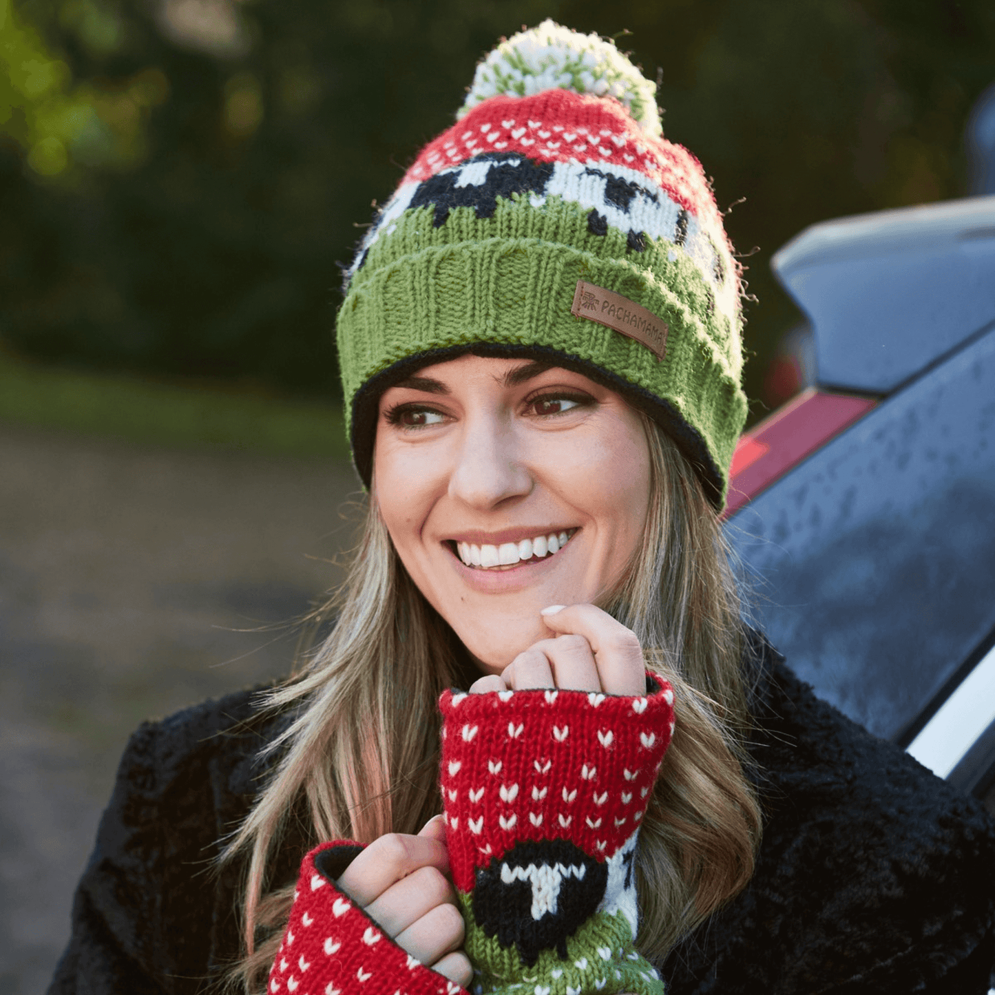 
                  
                    Pachamama Black Sheep Roll Back Bobble Beanie
                  
                