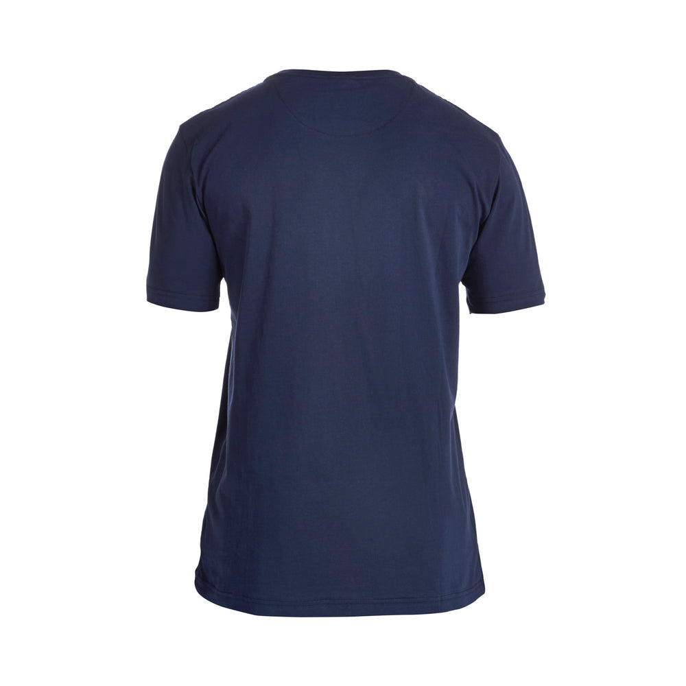 The back of navy rugby training shirt from Canterbury clothing 