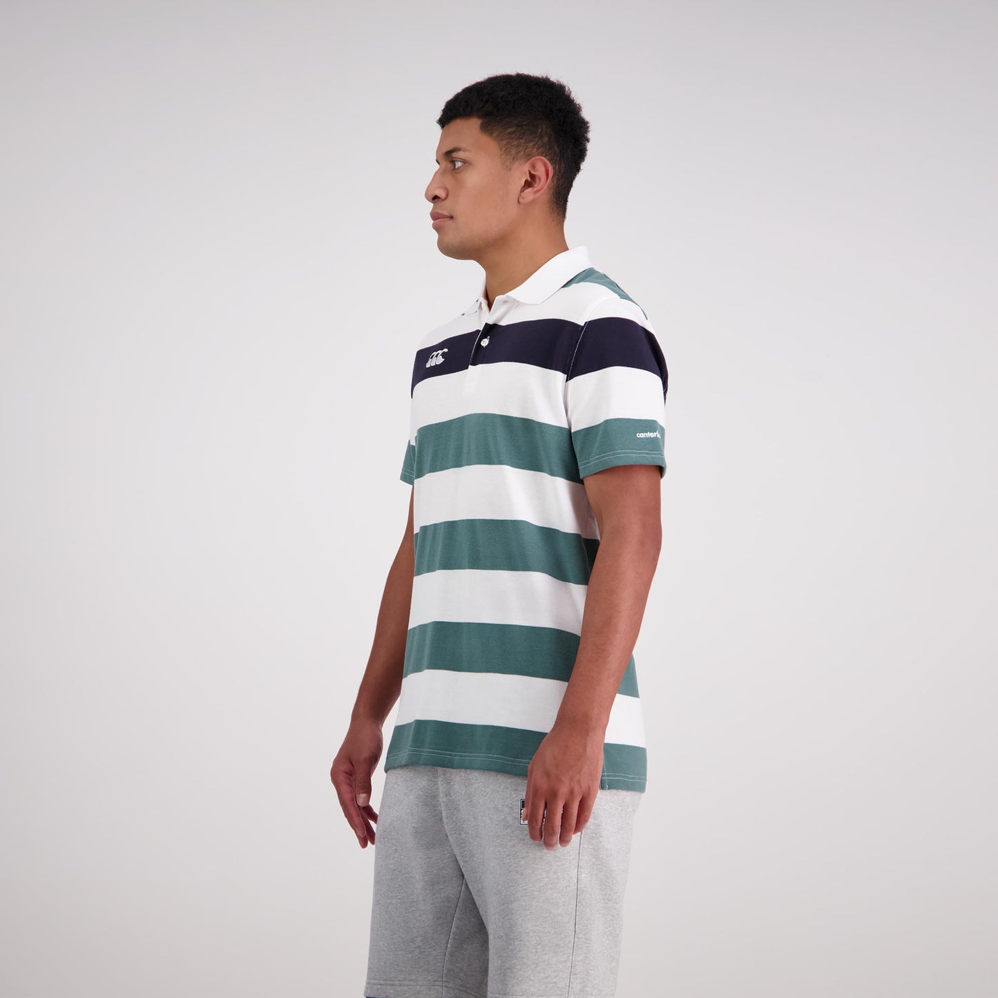 
                  
                    Canterbury Rugby Polo Jersey (Unisex) - Bright White & Green
                  
                