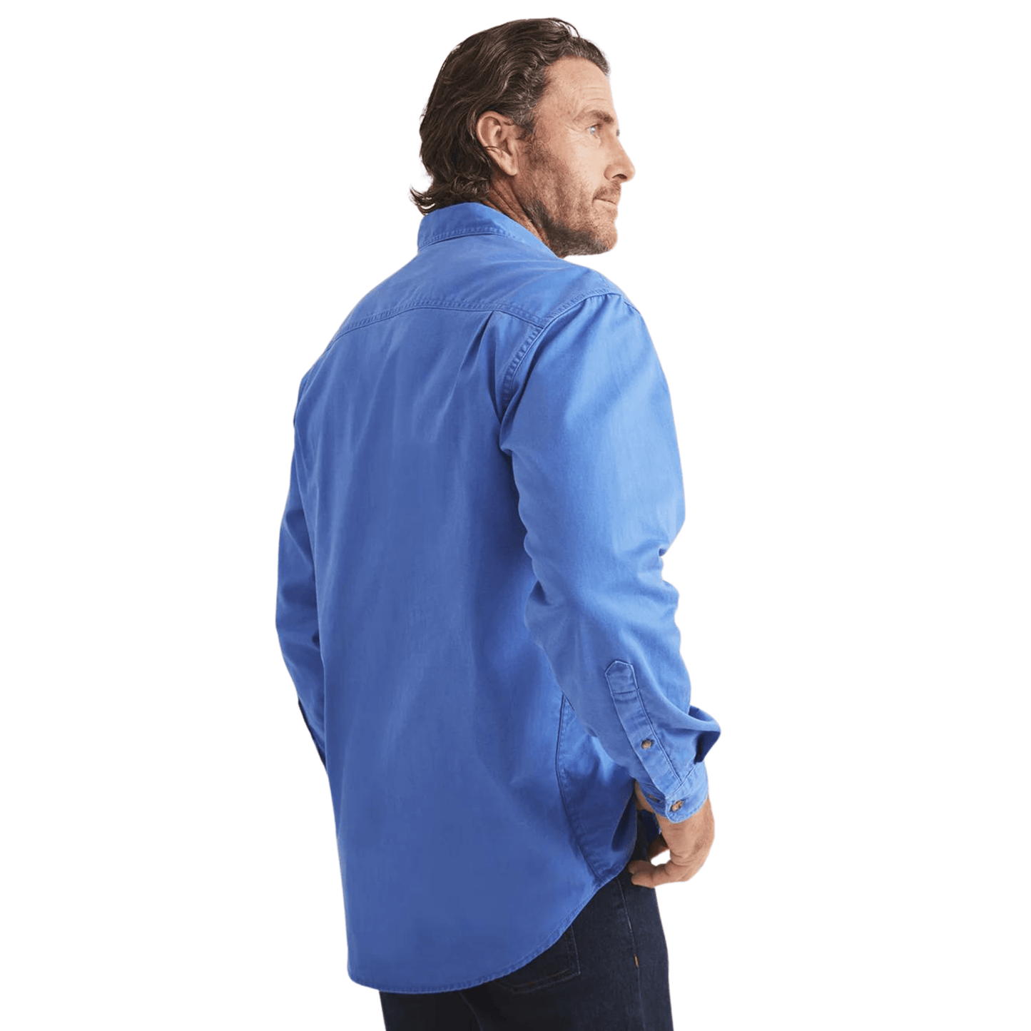 
                  
                    RB Sellars Men's Burton Half Button Light Weight Work Shirt - Blue
                  
                