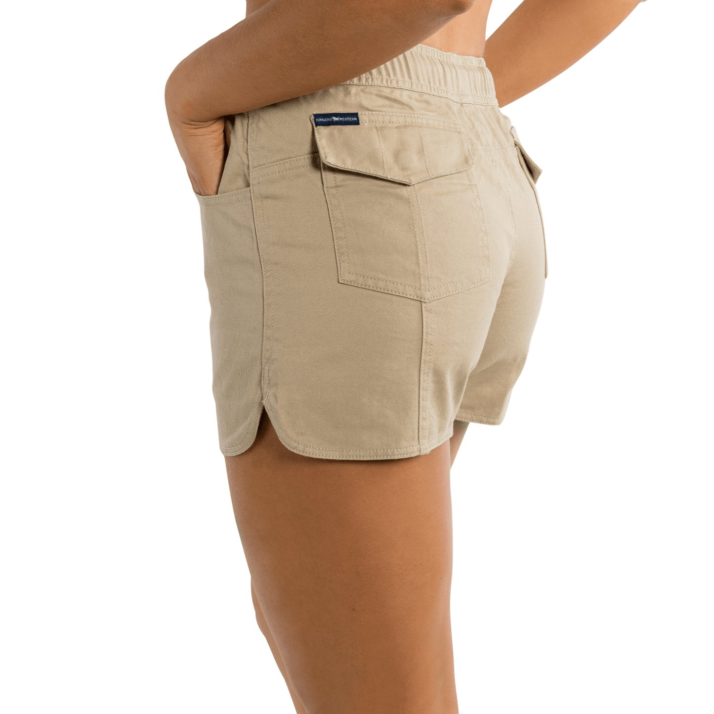 
                  
                    Ringers Western Women's Tora Heavy Weight Rugger Shorts - Camel/Dark Navy
                  
                