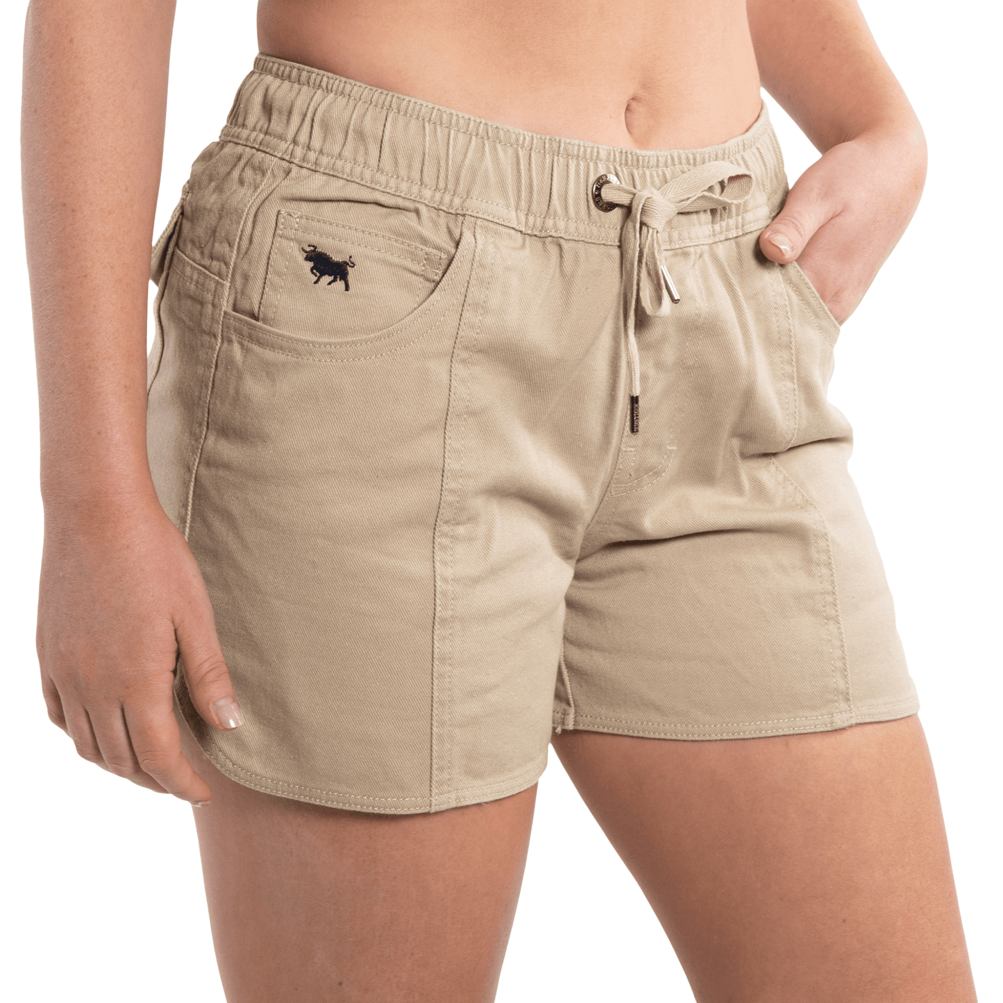 
                  
                    Ringers Western Women's Tora Heavy Weight Rugger Shorts - Camel/Dark Navy
                  
                