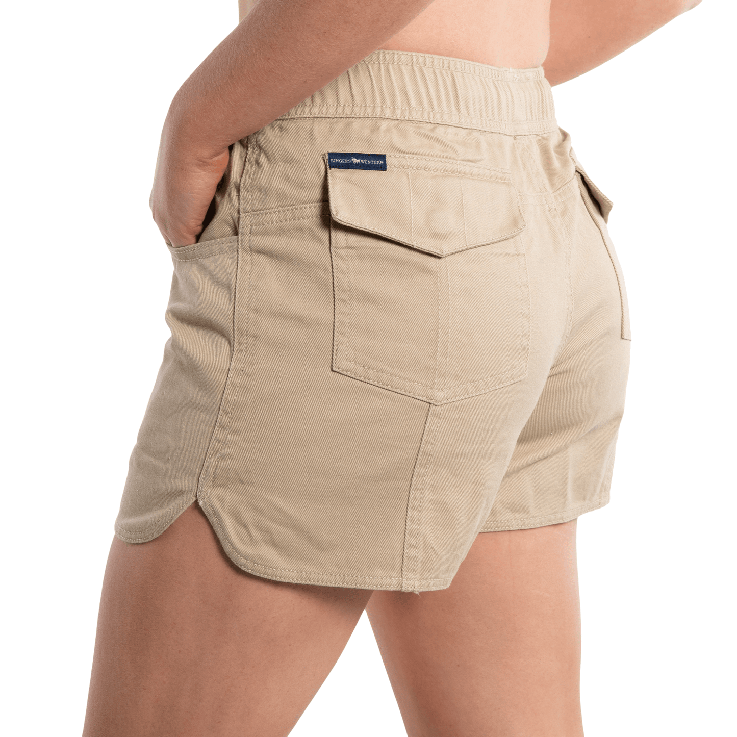 
                  
                    Ringers Western Women's Tora Heavy Weight Rugger Shorts - Camel/Dark Navy
                  
                