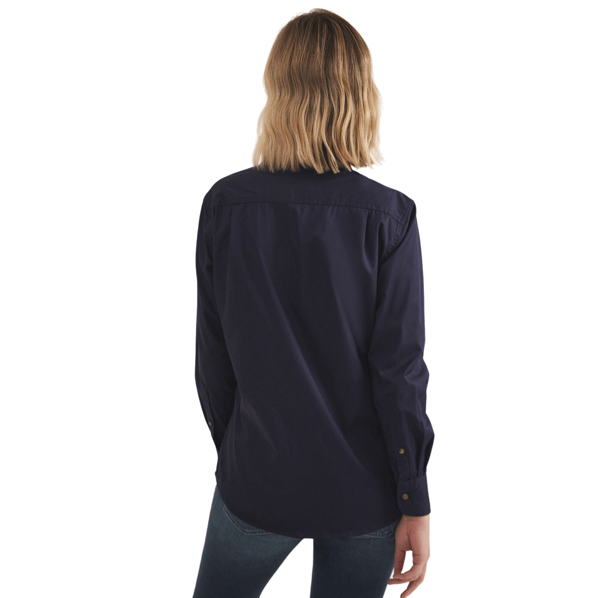 RB Sellars Women's Sandy Half Button Light Weight Work Shirt - Navy ...