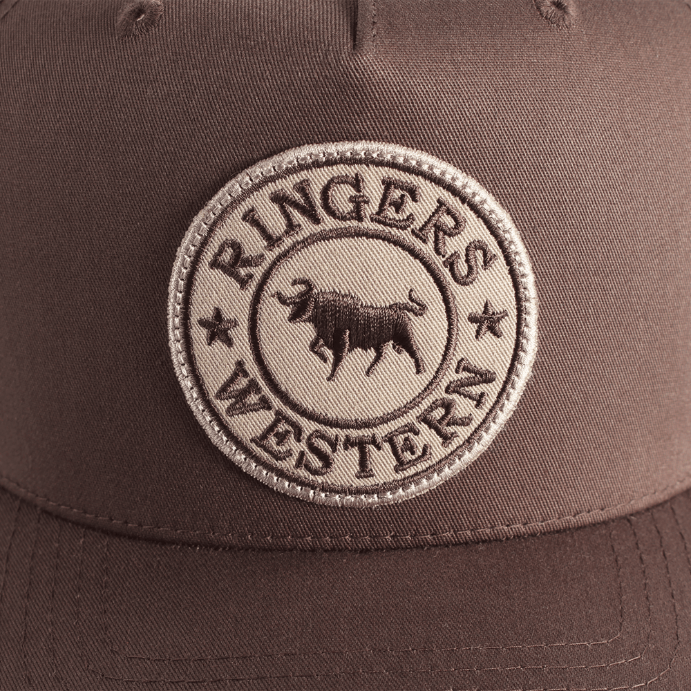 
                  
                    Ringers Western - Unisex Signature Bull Trucker Cap - Chocolate / Bone
                  
                