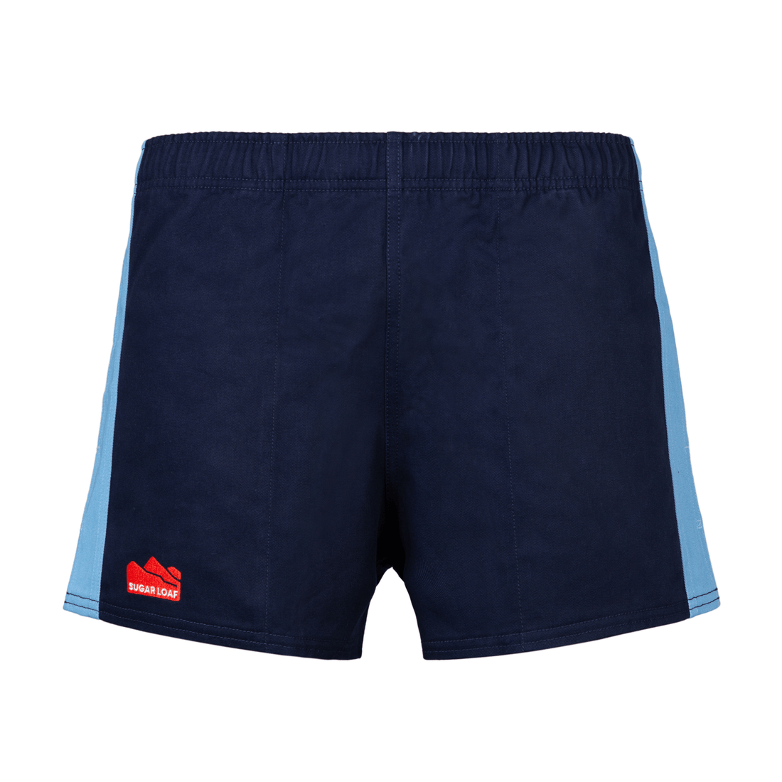 Sugar Loaf Rugger Work Harlequin Shorts - Navy/Sky Blue
