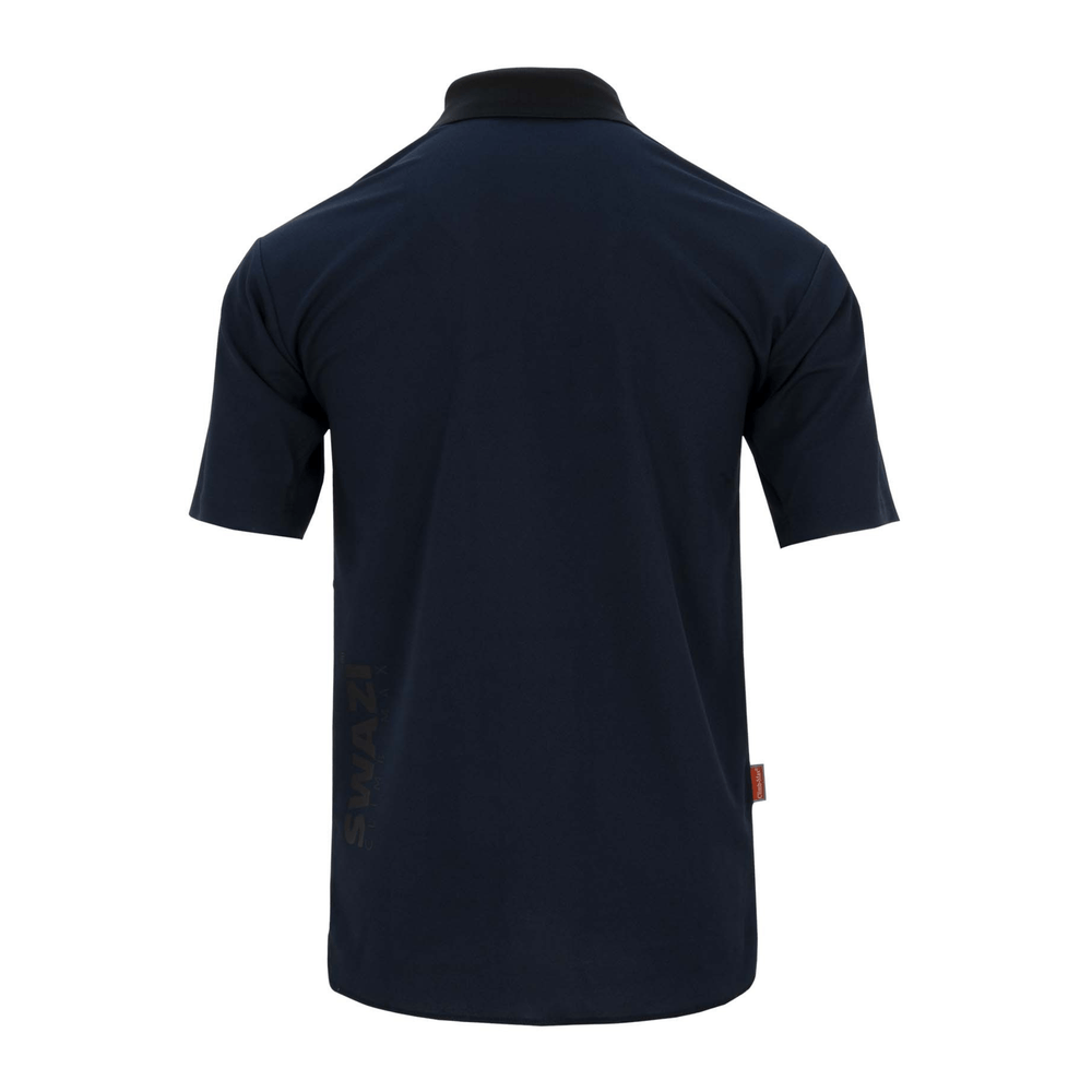 
                  
                    Back of Swazi The Climb-Max Short Sleeve Shirt - Navy
                  
                