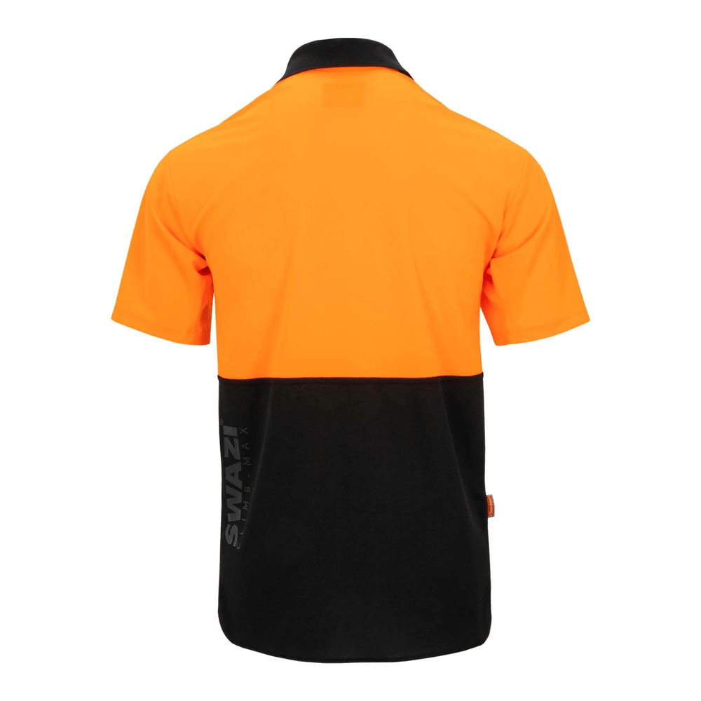 
                  
                    Back of Swazi The HI-VIS Climb-Max Short Sleeve Shirt - BlazeBlack
                  
                