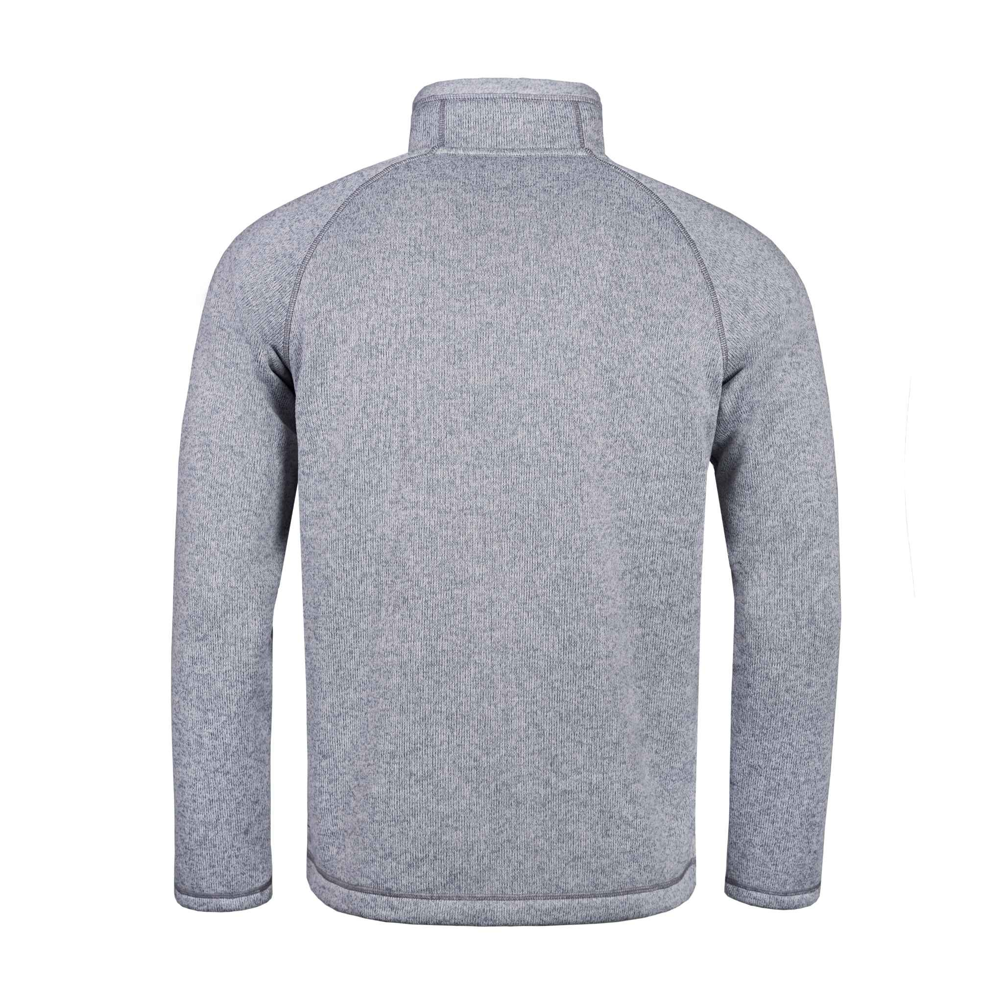 
                    
                      Back view of Sugar Loaf Fell Fleece in Ash, durable farm wear jumper.
                    
                  