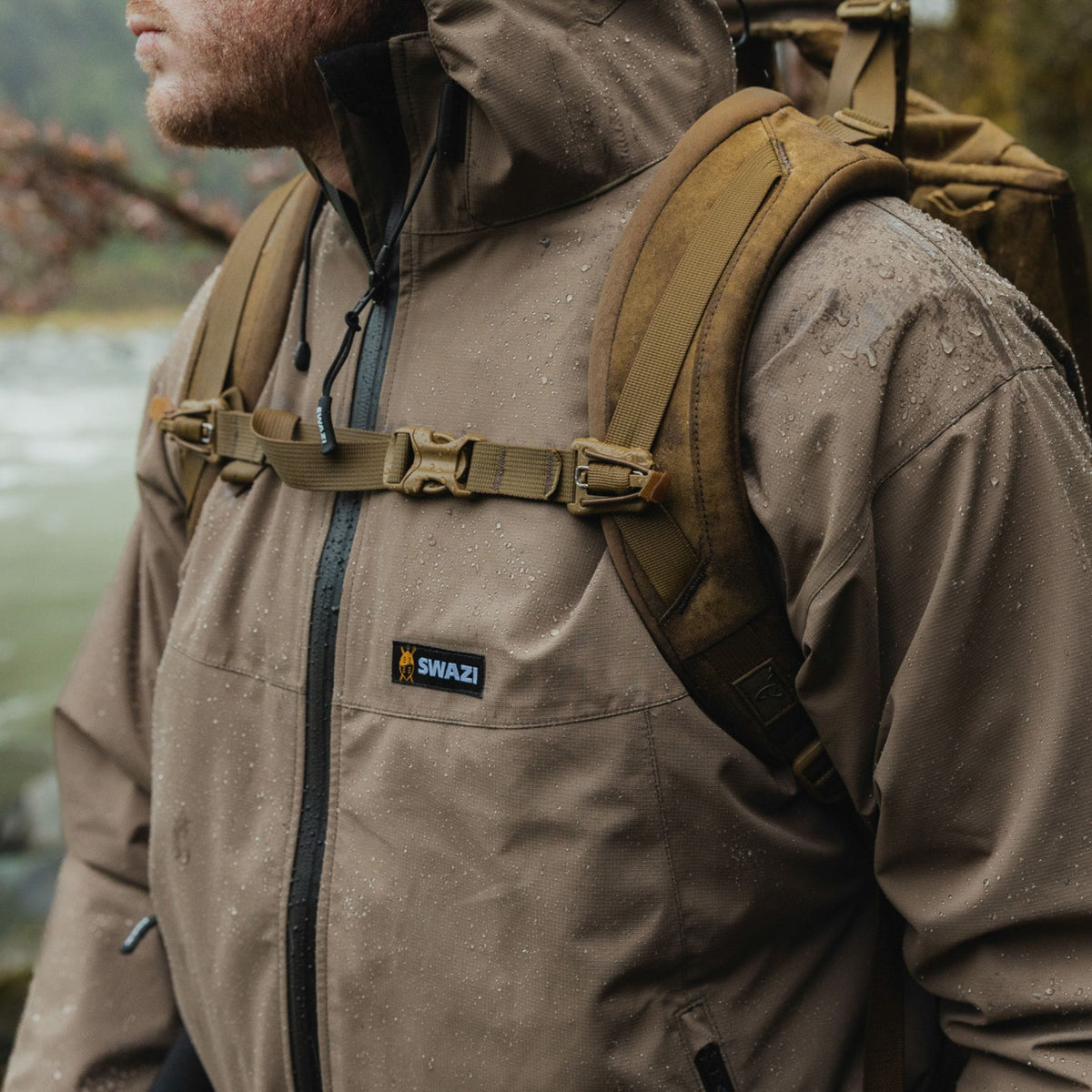 Swazi Sentinel Ultralite AEGIS 3-Layer waterproof fabric detail.