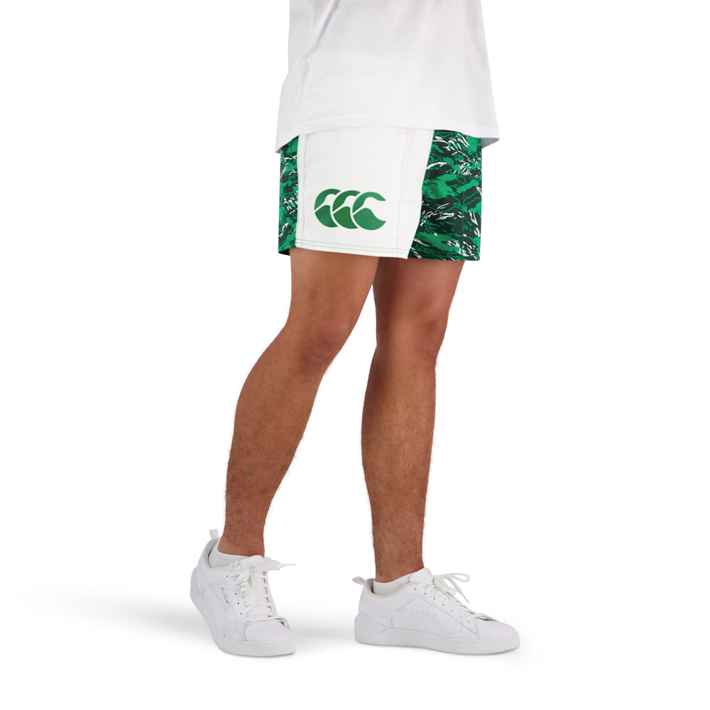 
                  
                    The CCC shorts logo printed in green.
                  
                