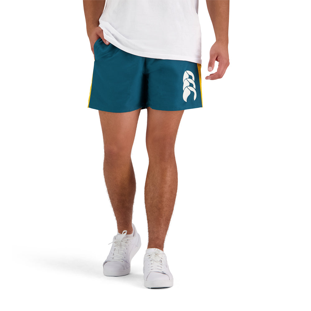 
                  
                    Man wearing tactic shorts from the Canterbury sportswear range
                  
                