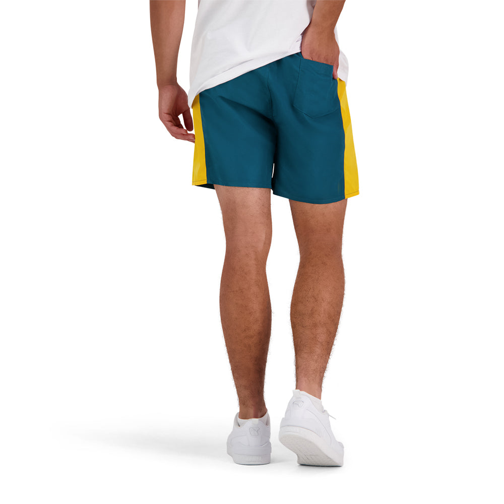 
                  
                    Rear view of the teal tactics Canterbury shorts
                  
                