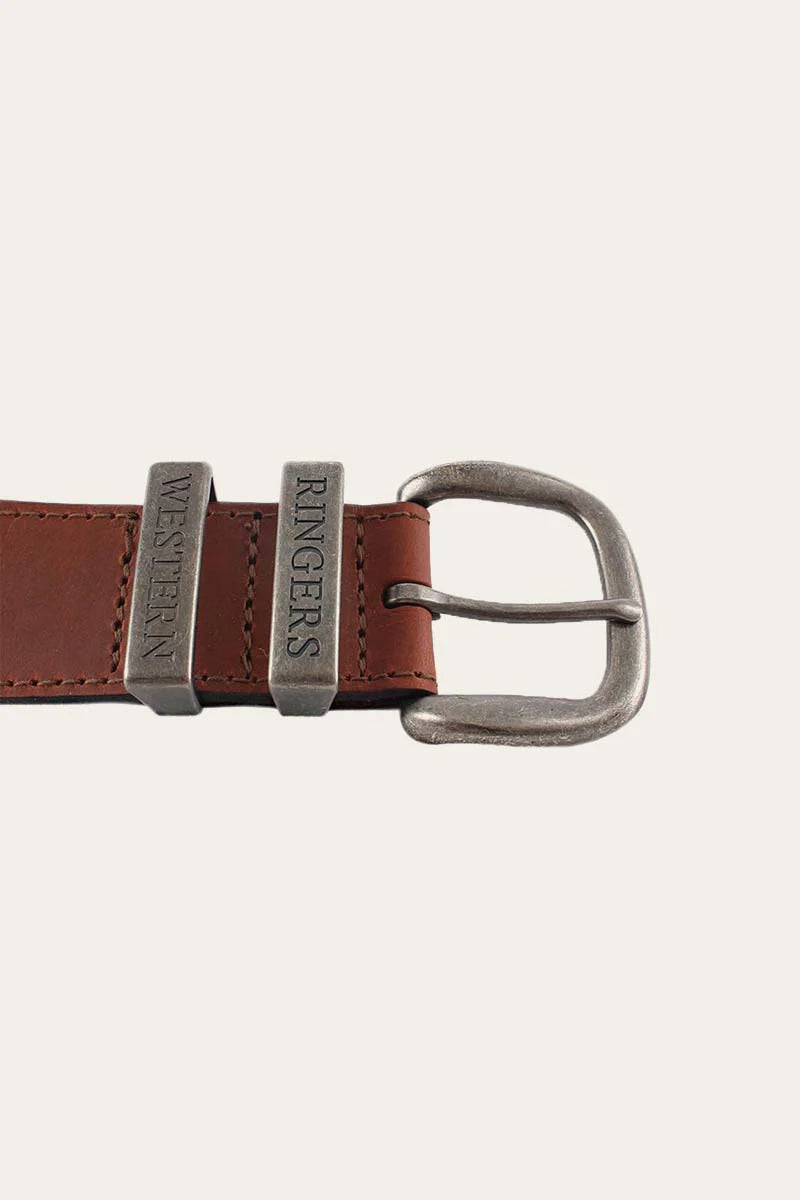 
                  
                    Ringers Western - Unisex James Belt - Tawny Brown / Silver
                  
                