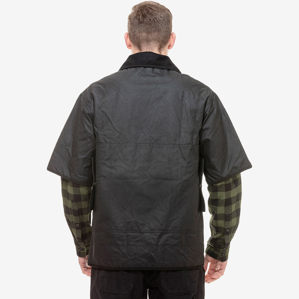 
                  
                    Oilskin jacket as seen from behind
                  
                
