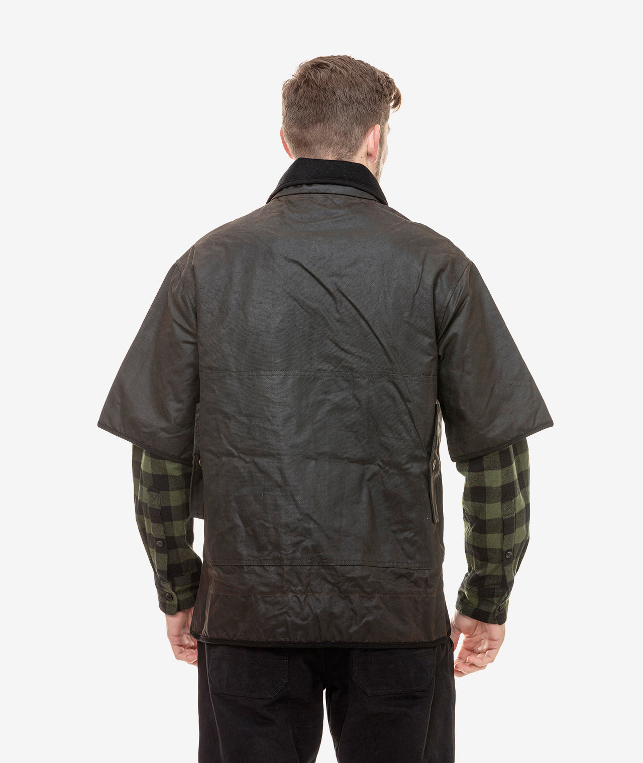 
                  
                    Farmers jacket viewed from behind
                  
                