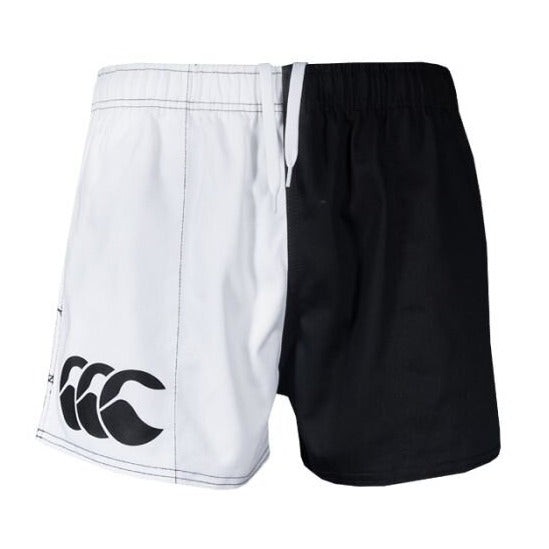 Canterbury two tone shorts in black and white